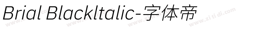 Brial Blackltalic字体转换